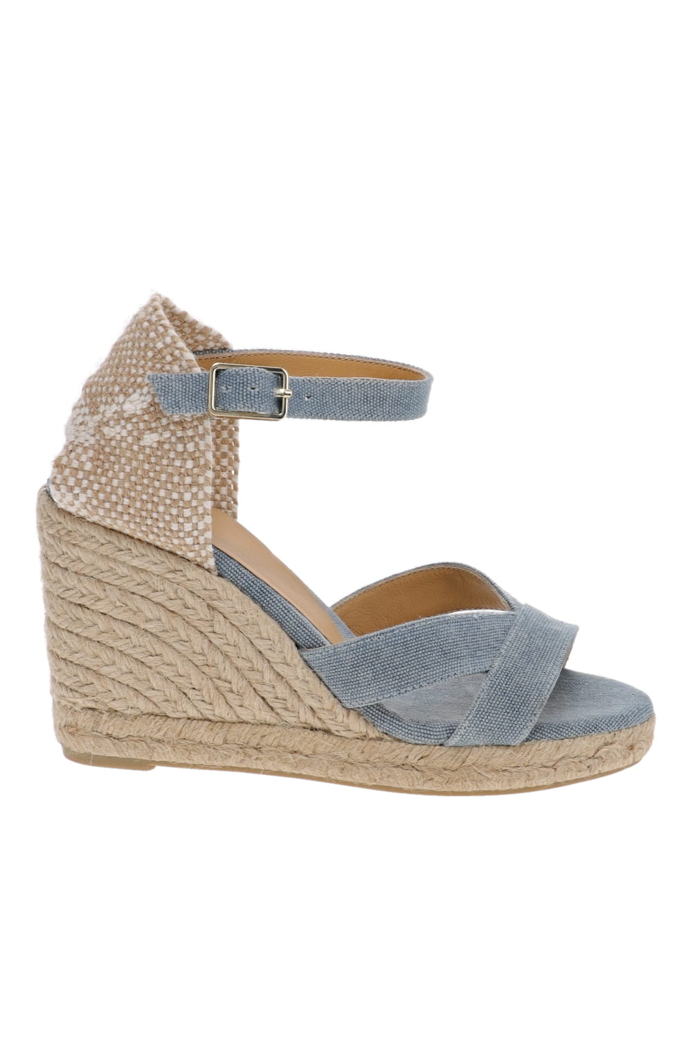 Castaner Bruna Wedge Aqua Espadrille Wedge Sandal
