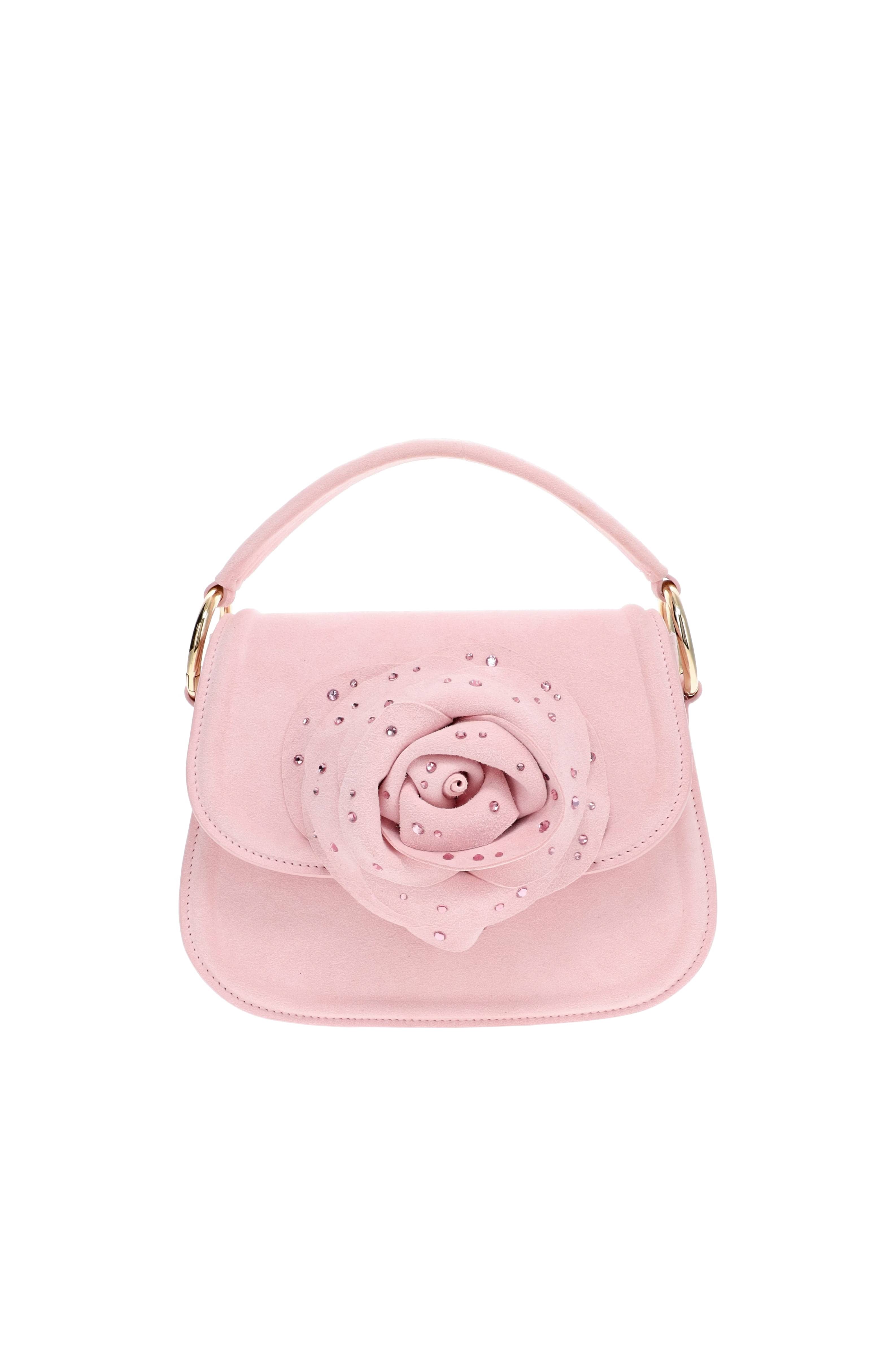 Gedebe Alice Embellished Suede Flower Top Handle Bag