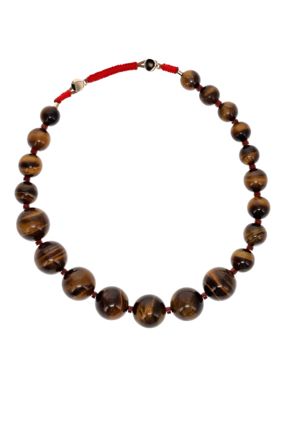 Roxanne Assoulin Tiger's Eye Very Big Beaded Stone Necklace