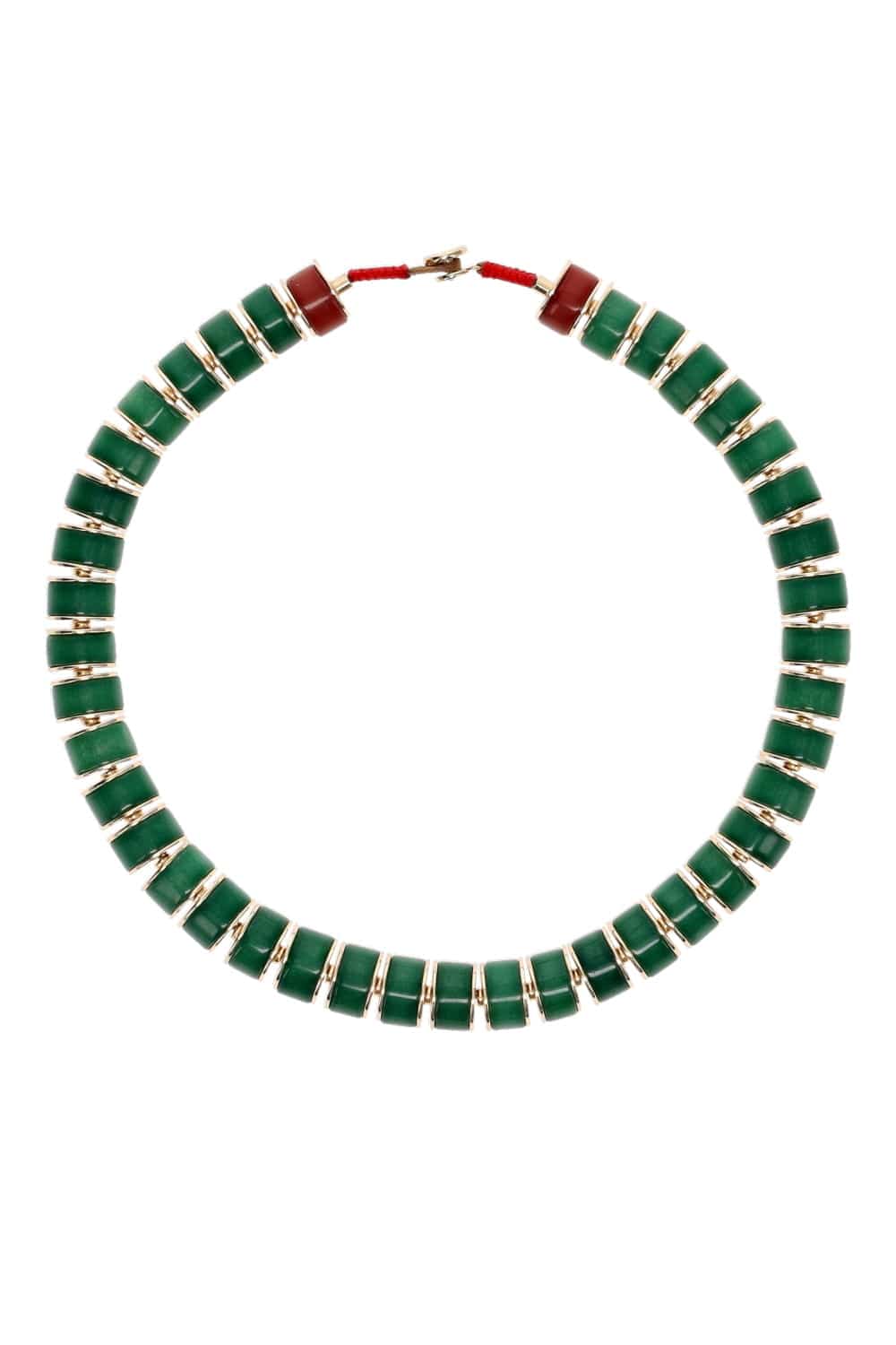 Roxanne Assoulin Stone Slice Jade Beaded Necklace