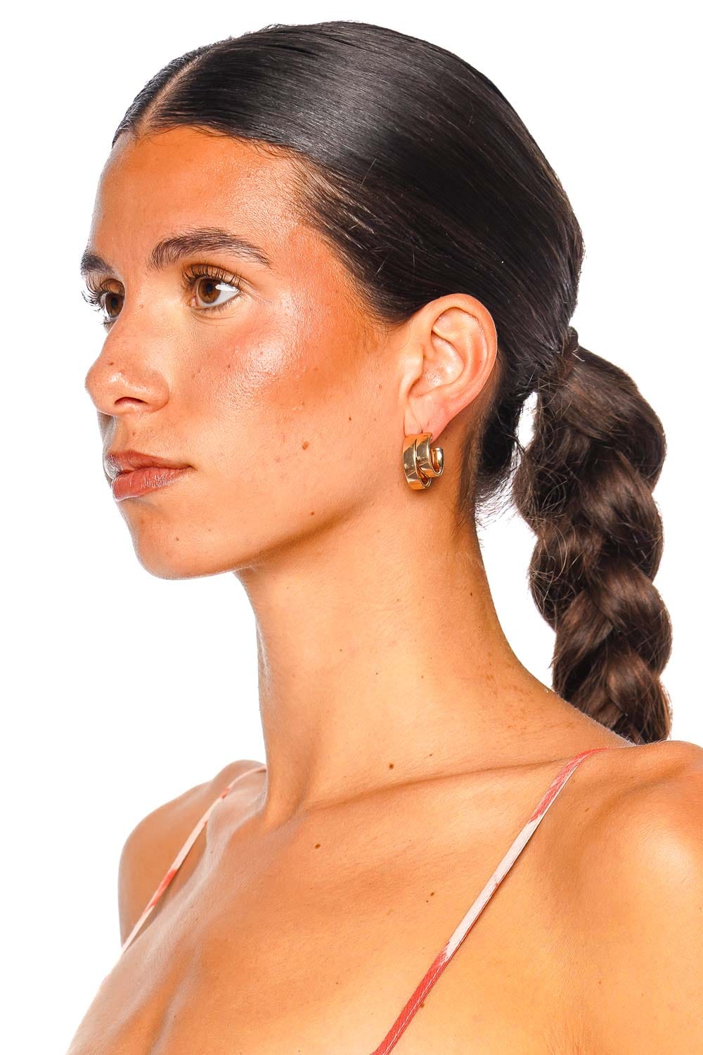 Roxanne Assoulin Gold Double Up Hoop Earrings