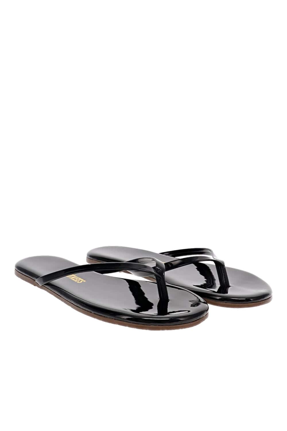 TKEES Glosses Licorice Patent Leather Sandal