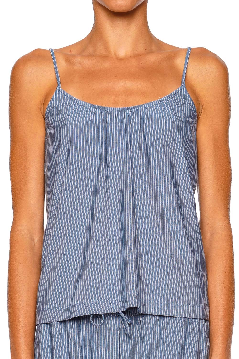 Eberjey Gisele Slate Blue Striped Cami and Pant PJ Set