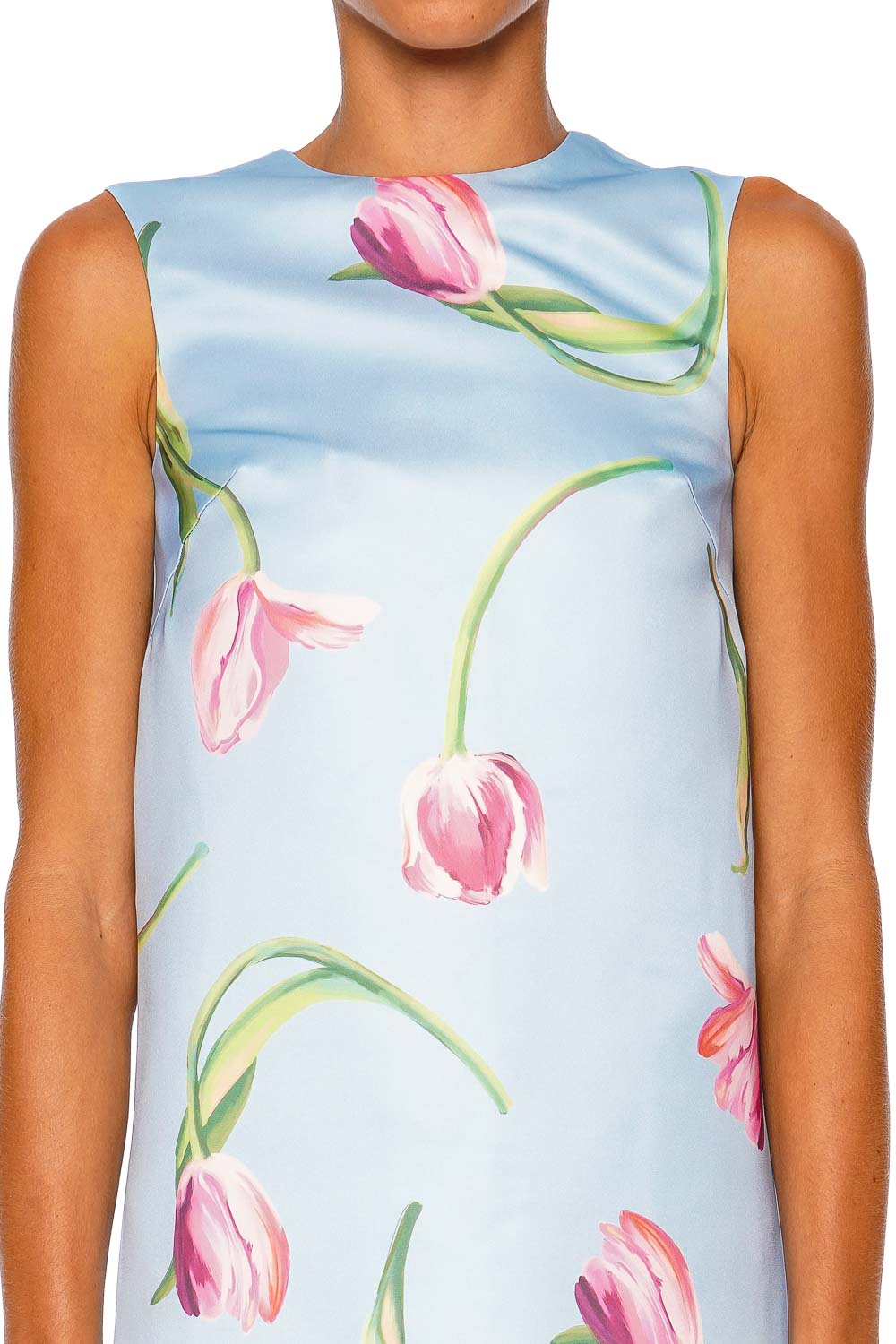 LEO LIN Yvonne Blue Sleeveless Mini Dress