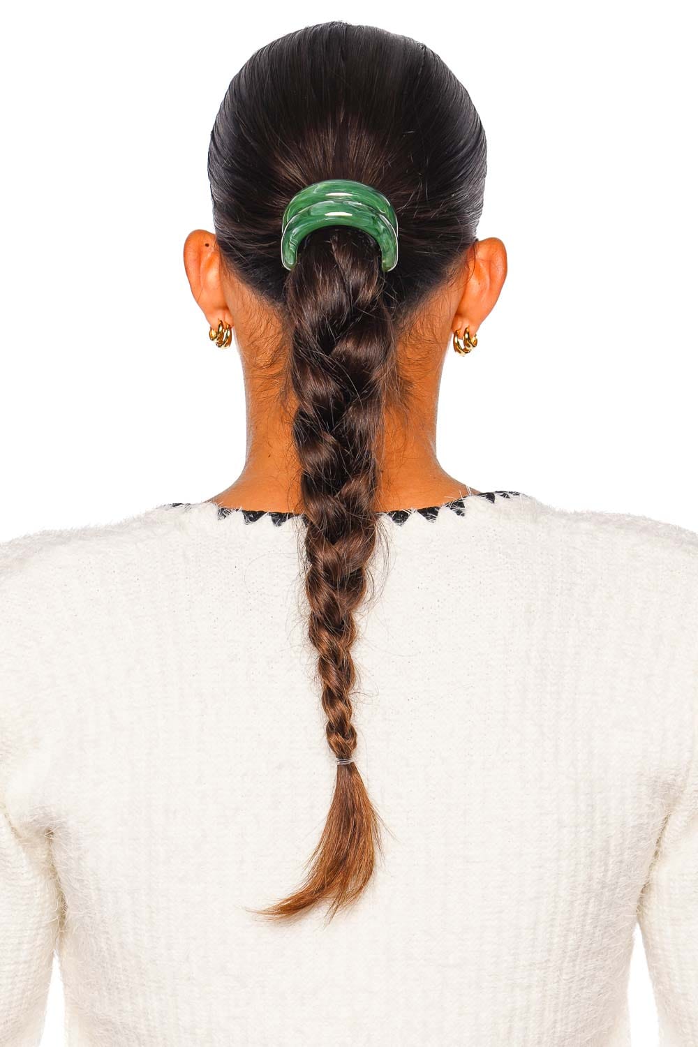 Lelet NY Malachite Marble Double Arch Pony Cuff