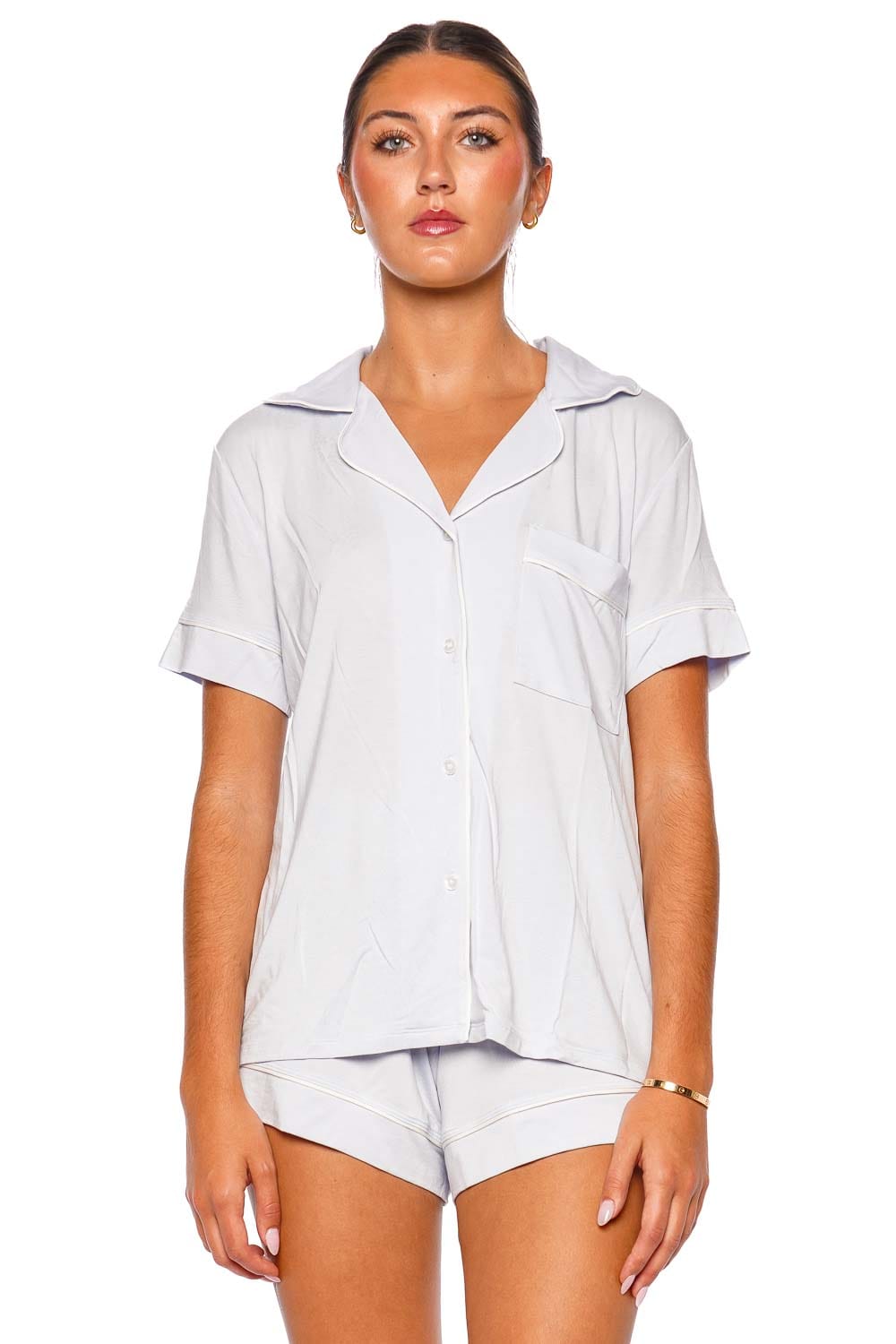 Eberjey Gisele Ice Blue Pajama Short Set