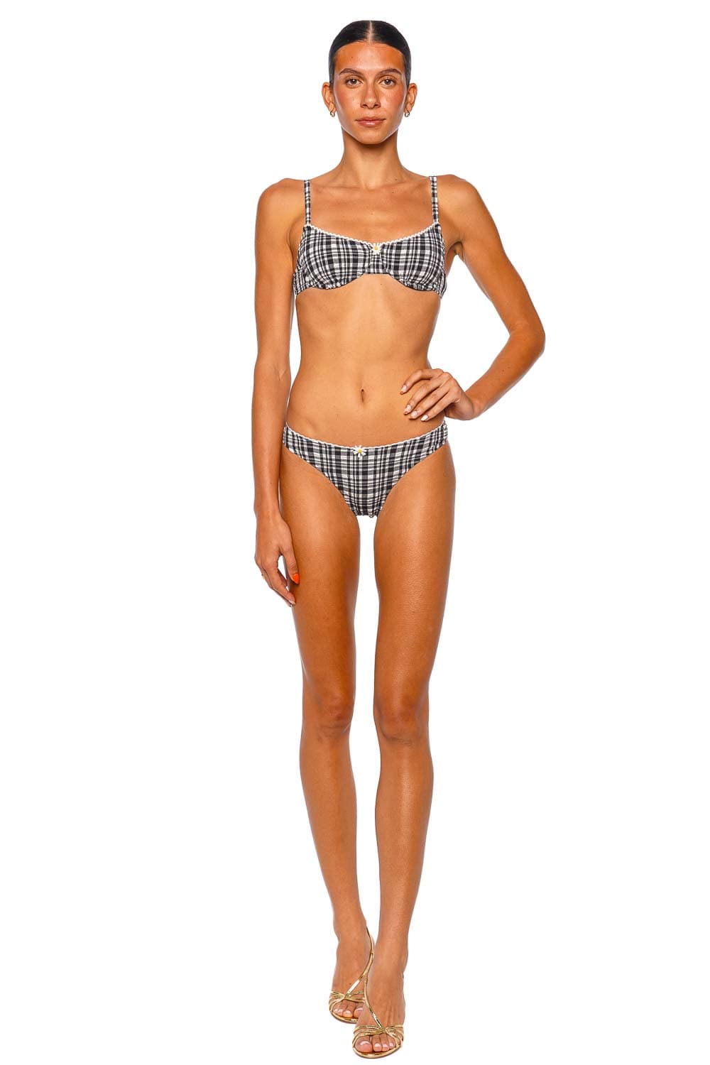 Solid & Striped The Daphne Bottom Noir Check Bikini Bottom