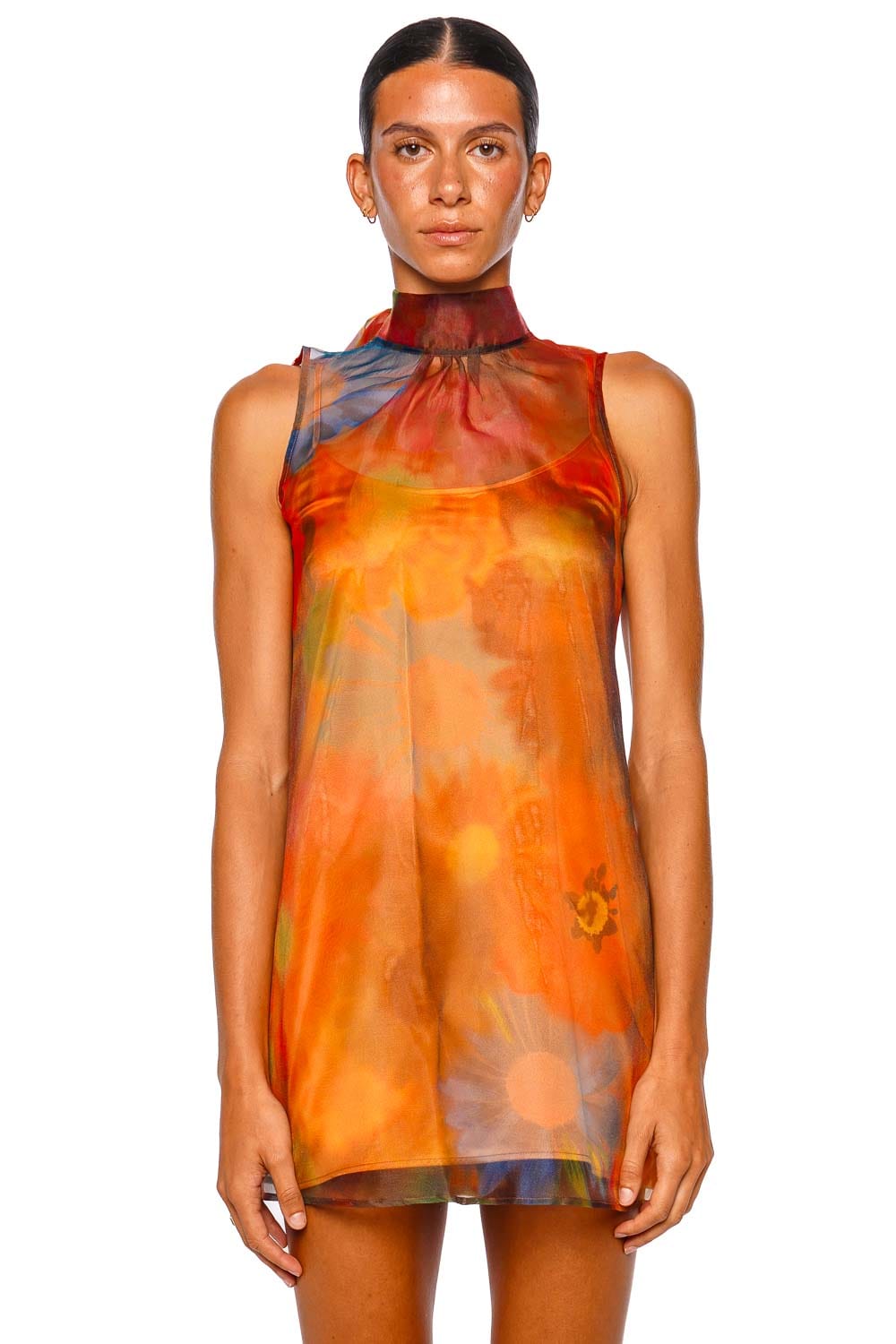 Staud Albee Superbloom Sleeveless Mini Dress