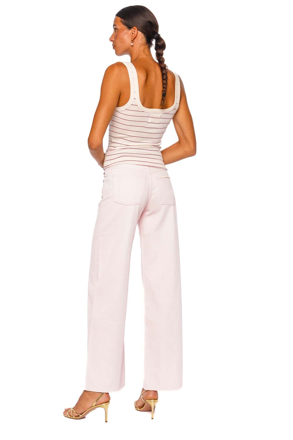Citizens of Humanity Faye Tank Raspberry Stripe Sleeveless Knit Top