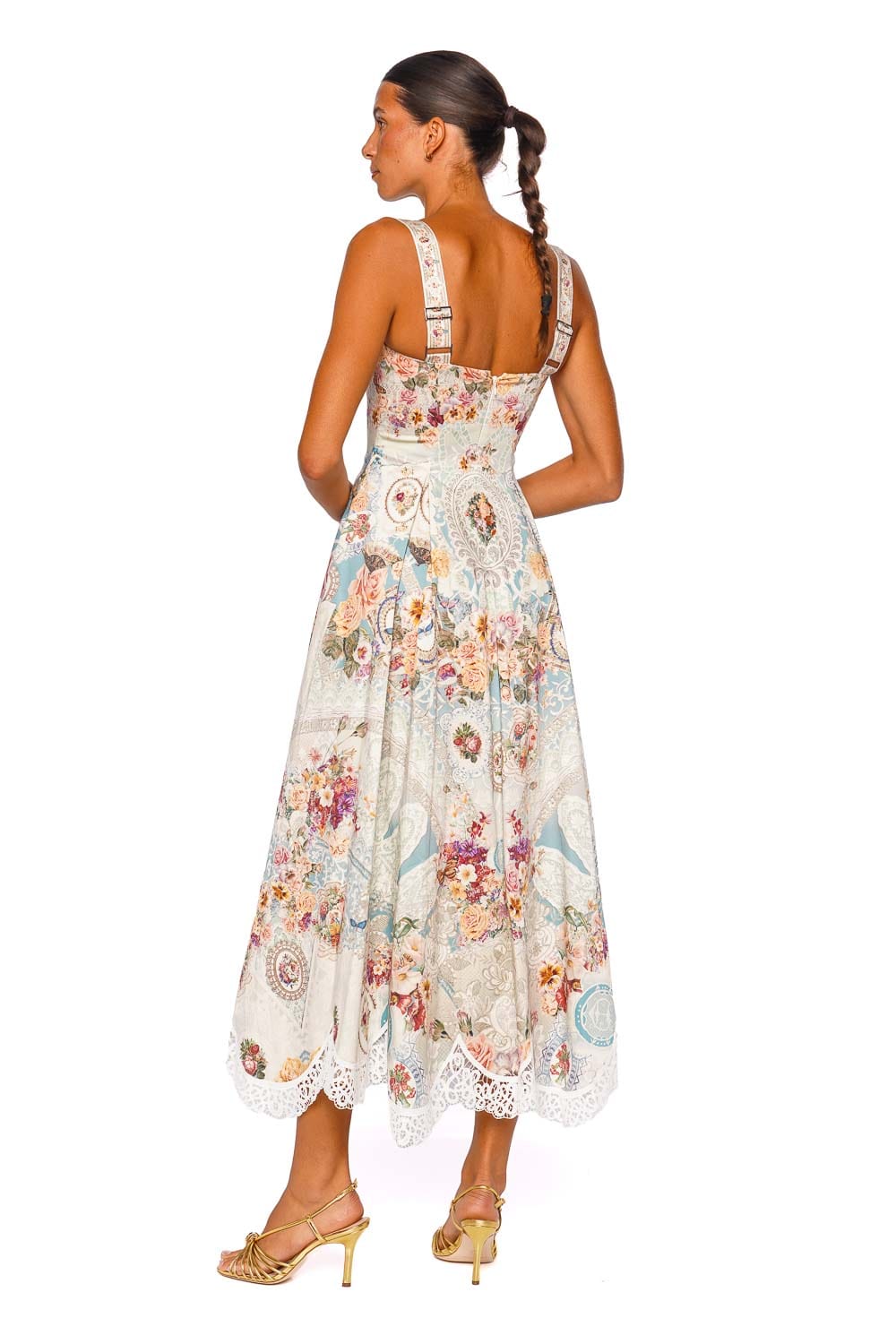 Camilla A Taste For Lace Floral Strappy Fit and Flare Maxi Dress