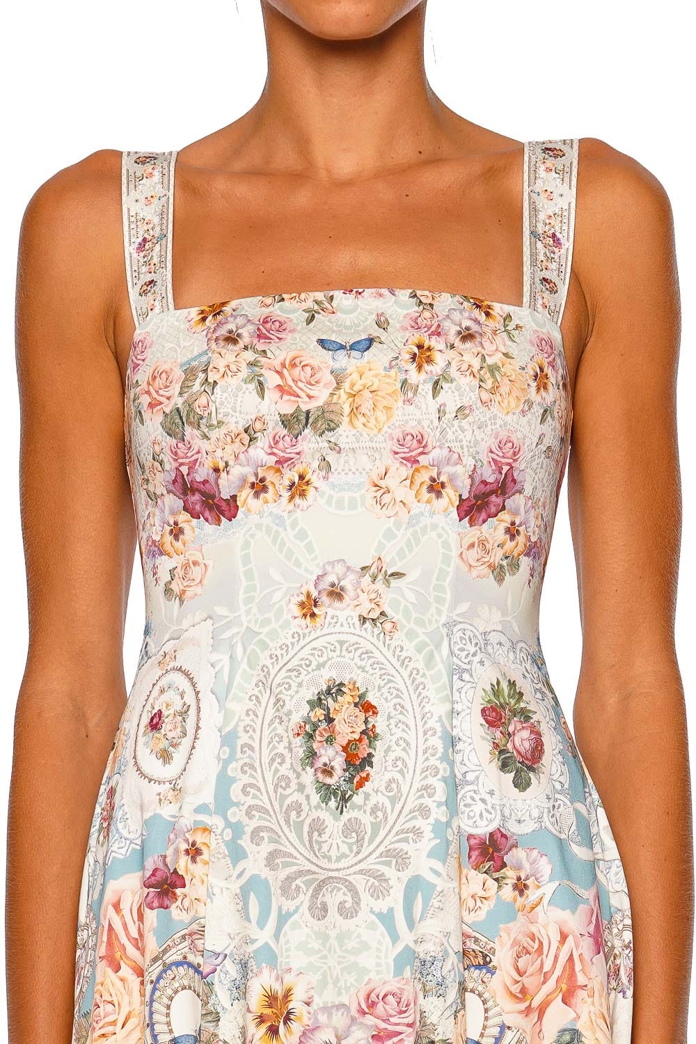 Camilla A Taste For Lace Floral Strappy Fit and Flare Maxi Dress