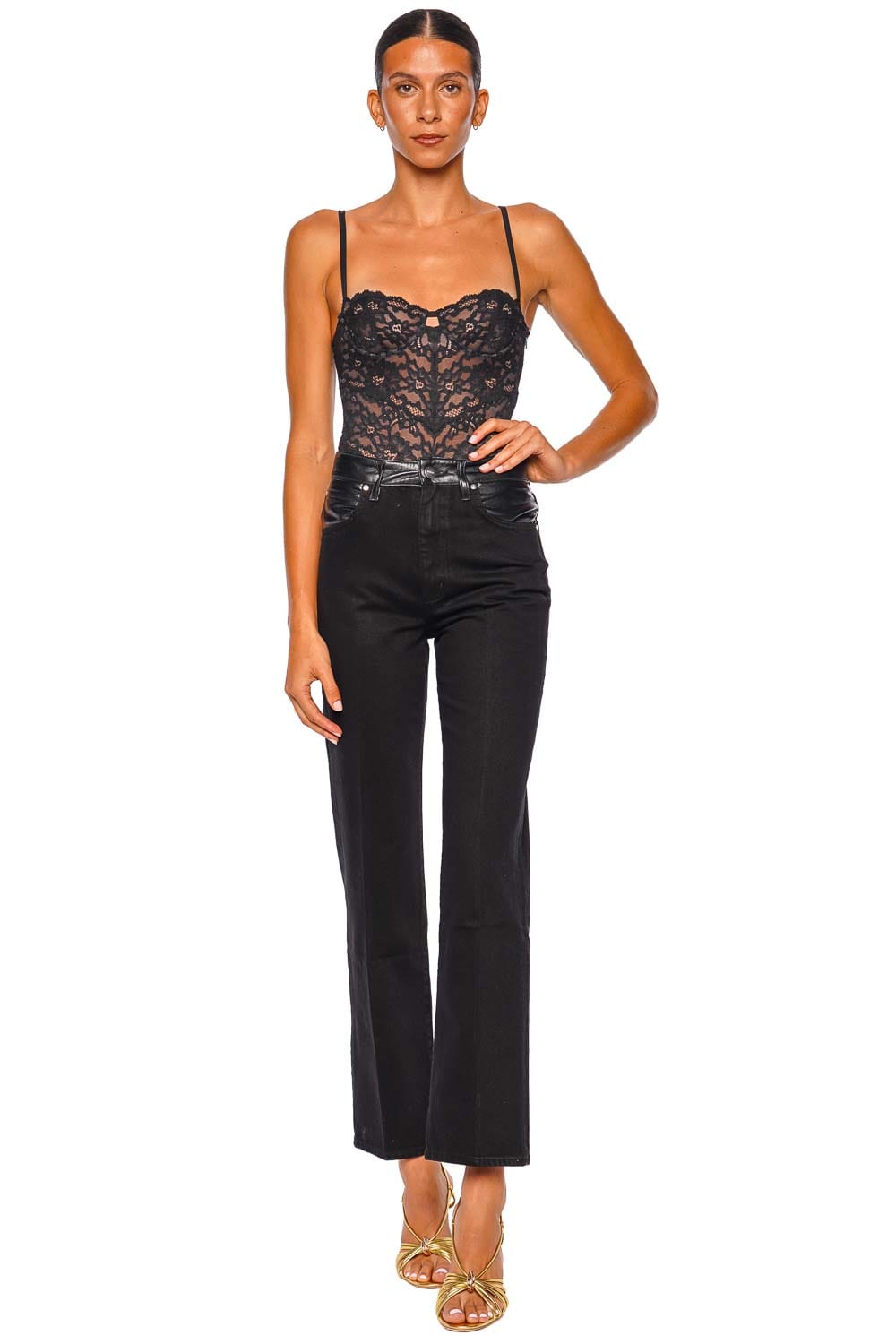 AGOLDE Morgan Jean Black Straight Leg Jeans