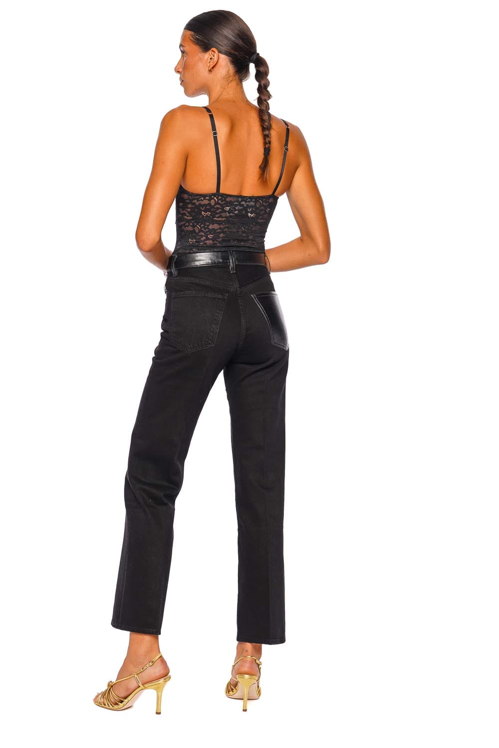 AGOLDE Morgan Jean Black Straight Leg Jeans