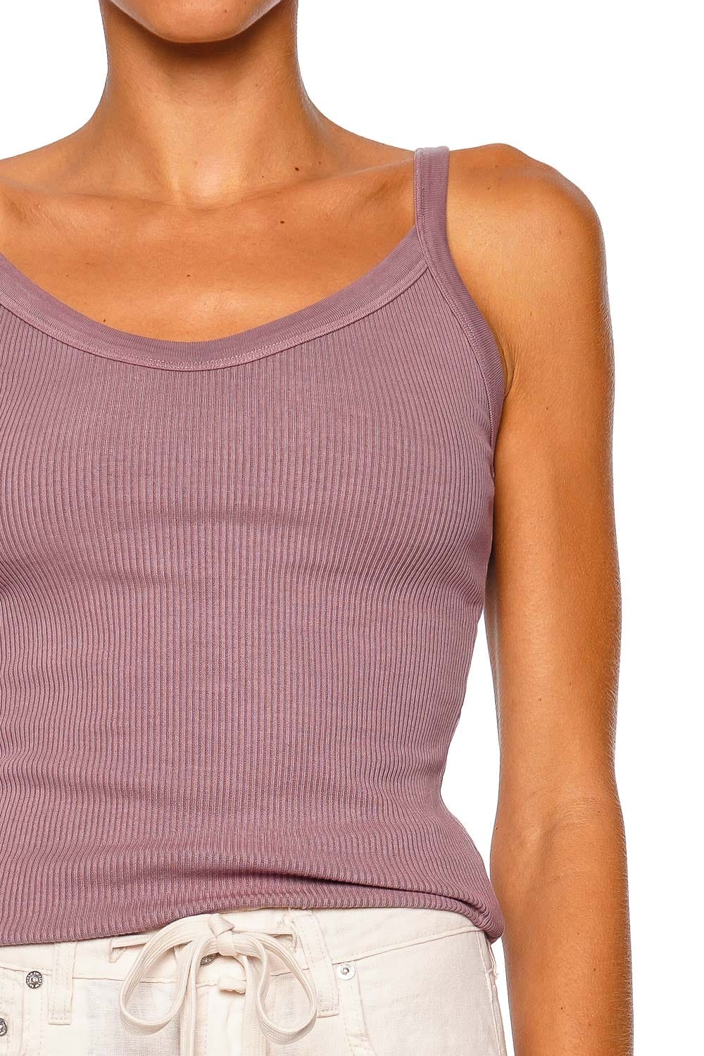 AGOLDE Jordan Glaze Ribbed Cotton Tank