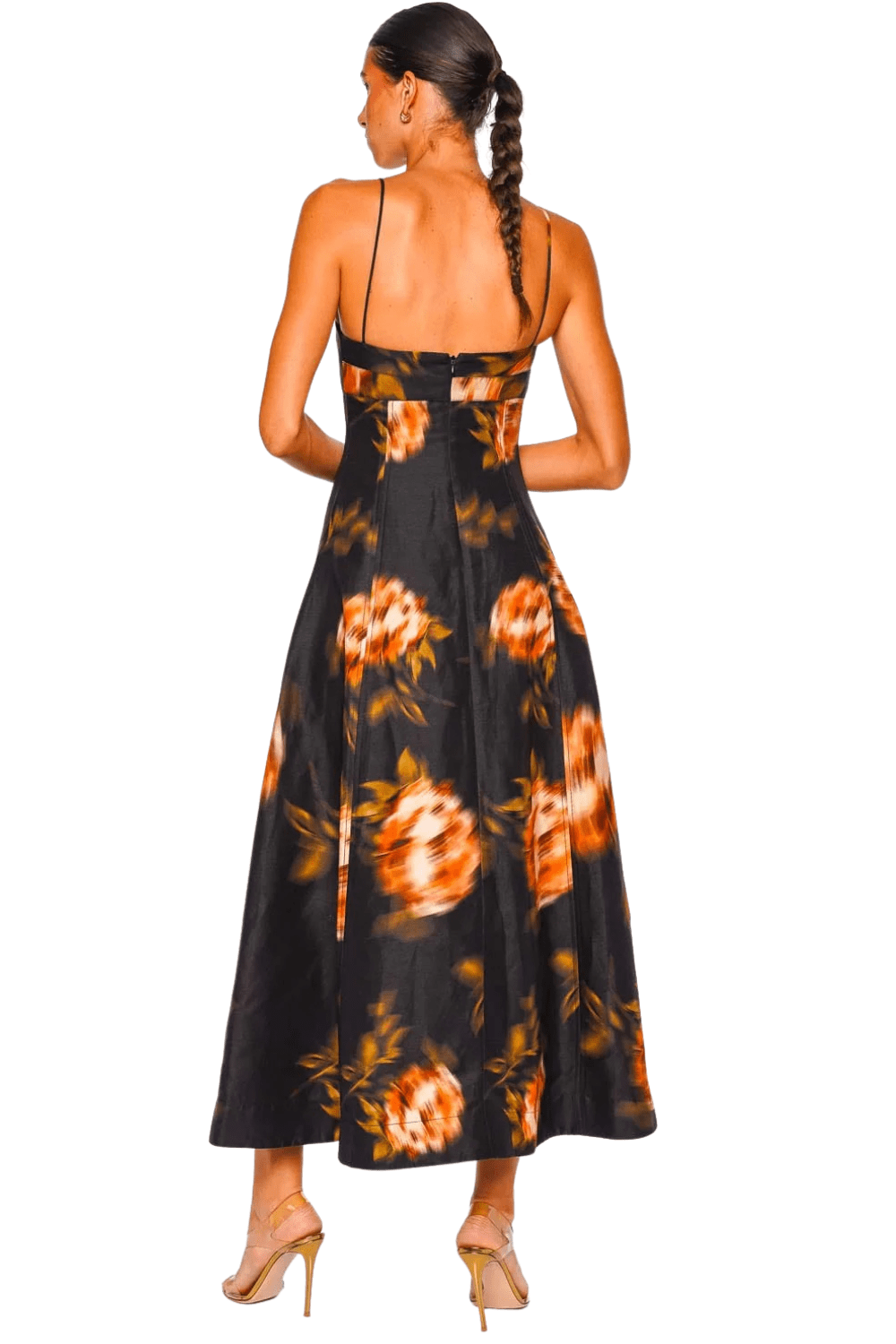 CLEA Magdelena Mira Floral Sweetheart Midi Dress