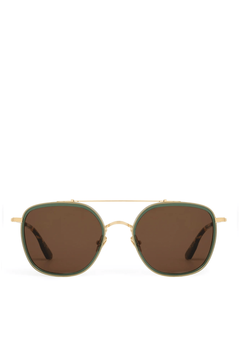 KREWE Austin 18K Titanium Sunglasses with Bottle Green Lenses