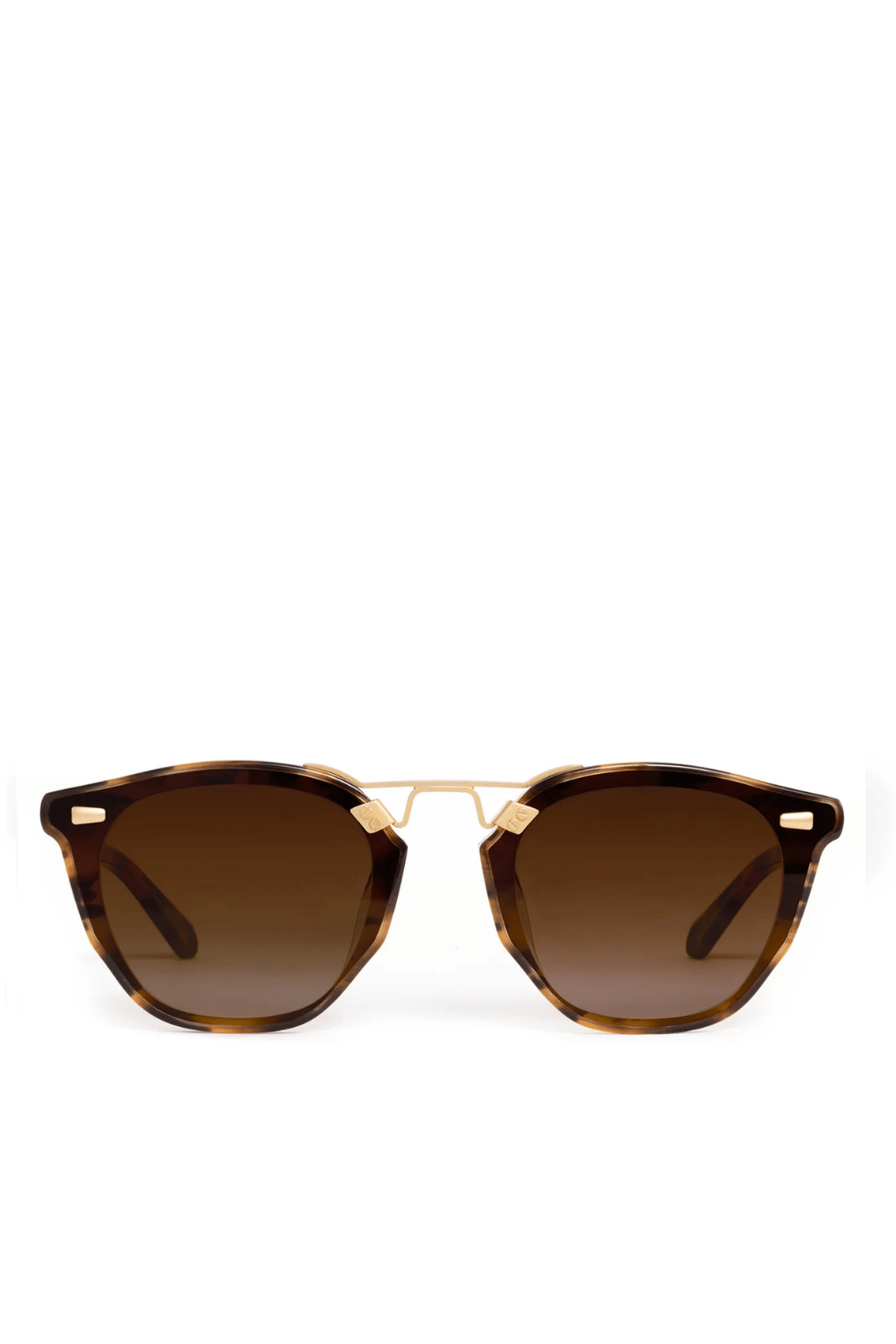 KREWE Women\'s Tortoise Sunglasses with Gold Accents COLETTE NYLON | Blonde Tortoise 18K | KREWE main image 3