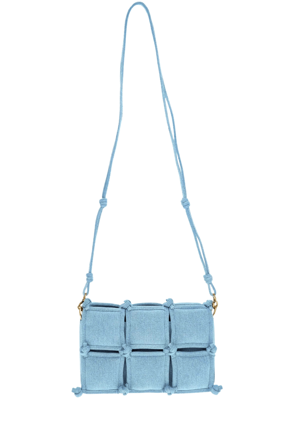 Cult Gaia Gaia Puff Quilted Denim Crossbody Bag