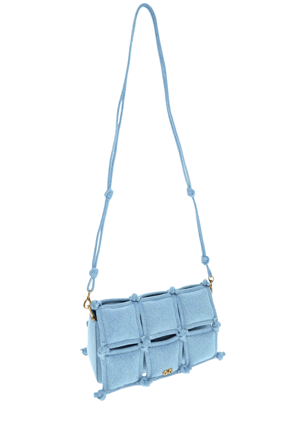 Cult Gaia Gaia Puff Quilted Denim Crossbody Bag