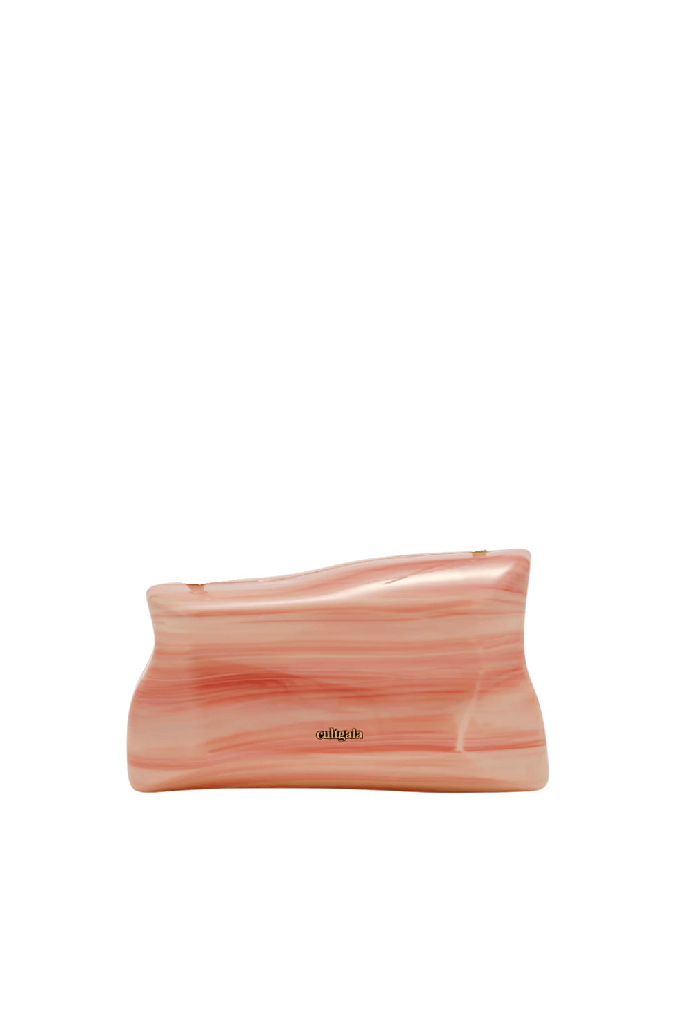 Cult Gaia Malaya Rose Water Acrylic Clutch with Chain Strap