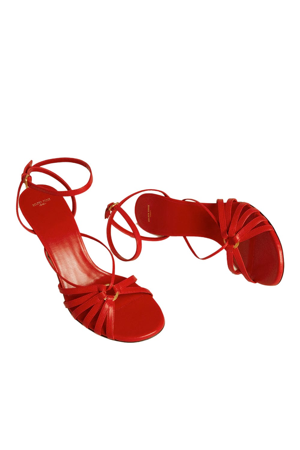 Golden Goose Nico Red Leather Chain Kitten Heel