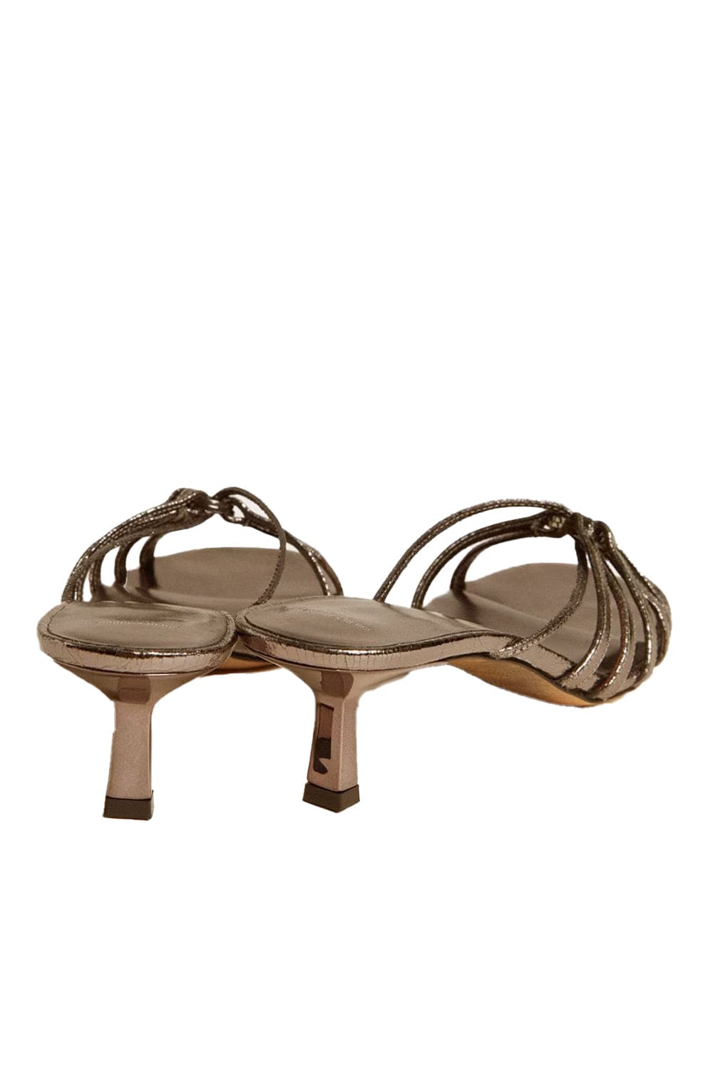 Golden Goose Nico Metallic Chain Leather Kitten Heel