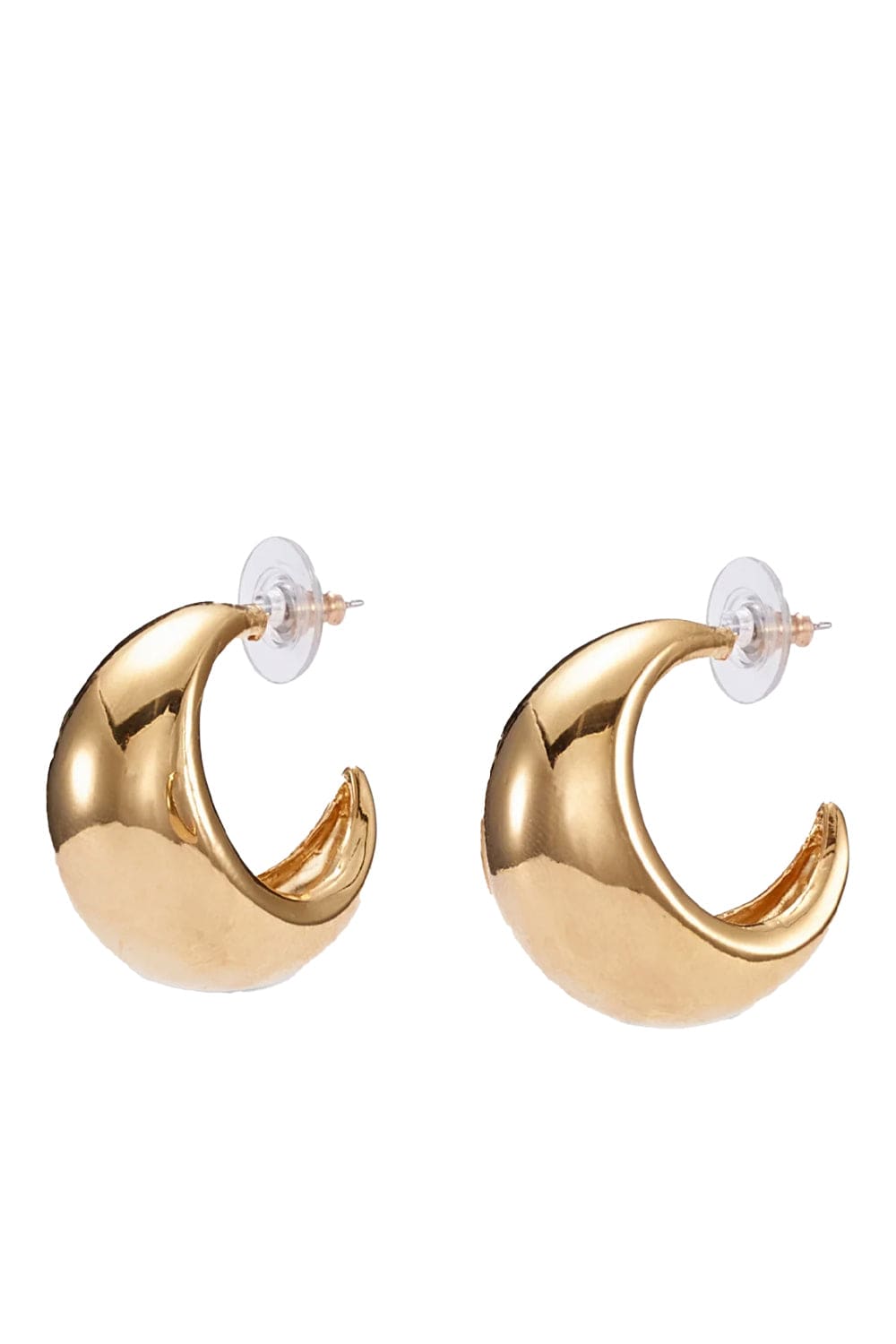 Lelet NY Glossy Dome Hoop Earrings Gold