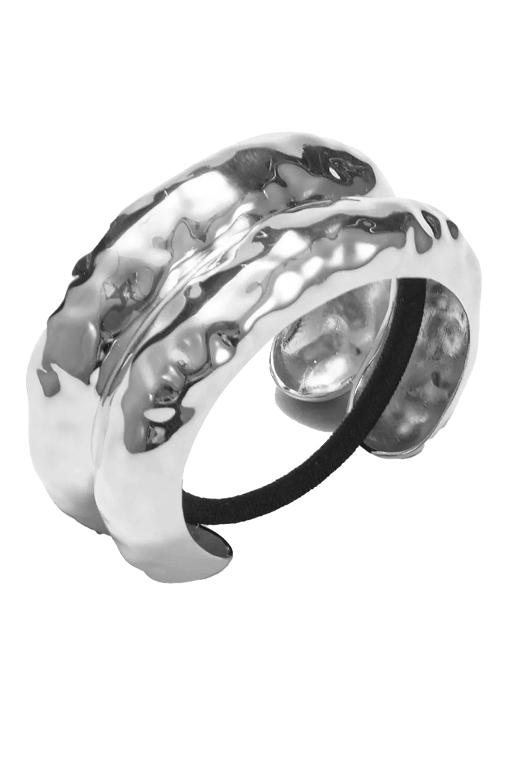 Lelet NY Rhodium Hammered Double Arch Pony Cuff