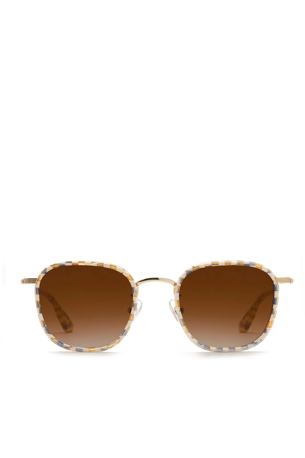 KREWE Hyde Sunglasses Pincushion Pattern Gold Detail