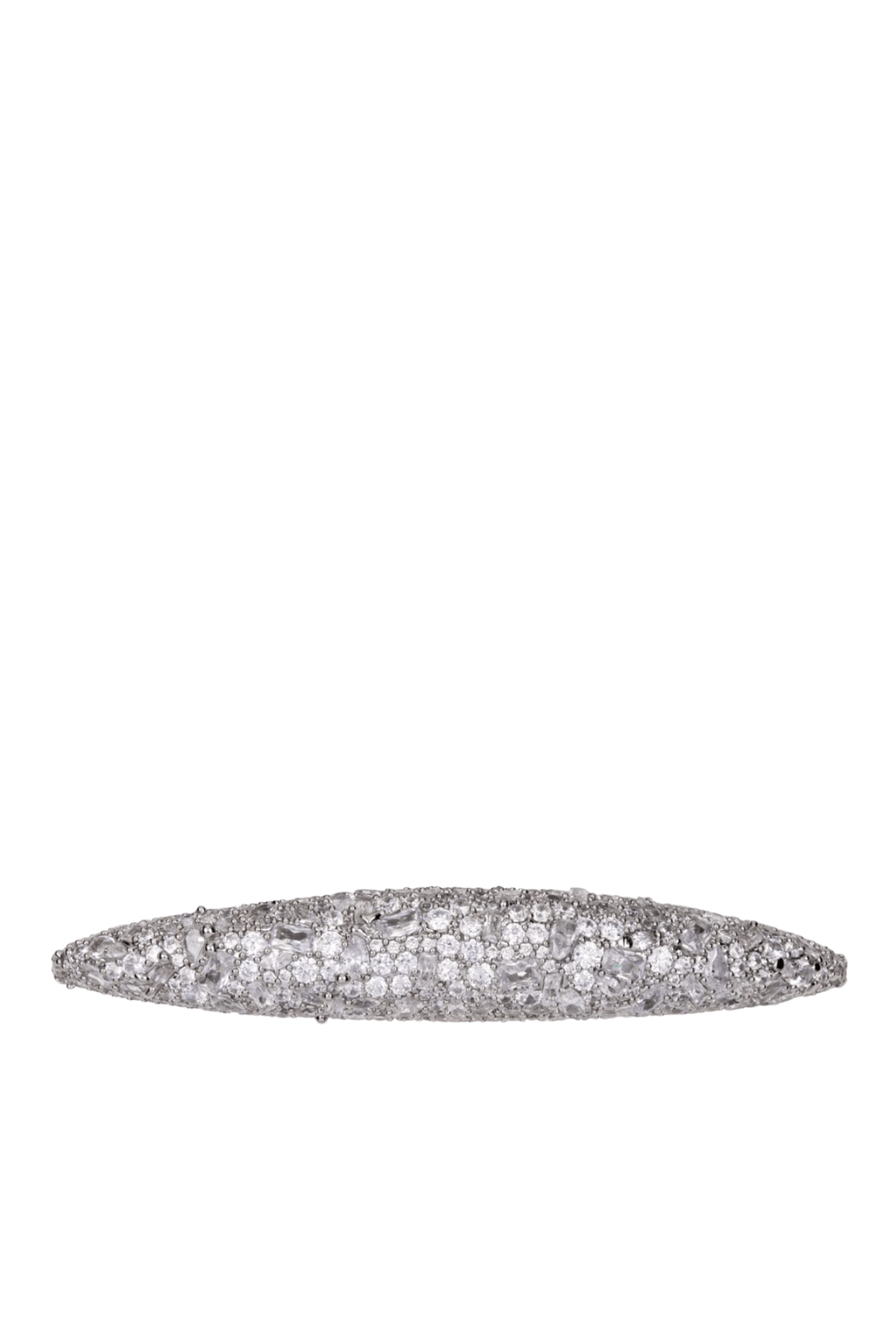 Czarine Crystal-Encrusted Silver Hair Barrette