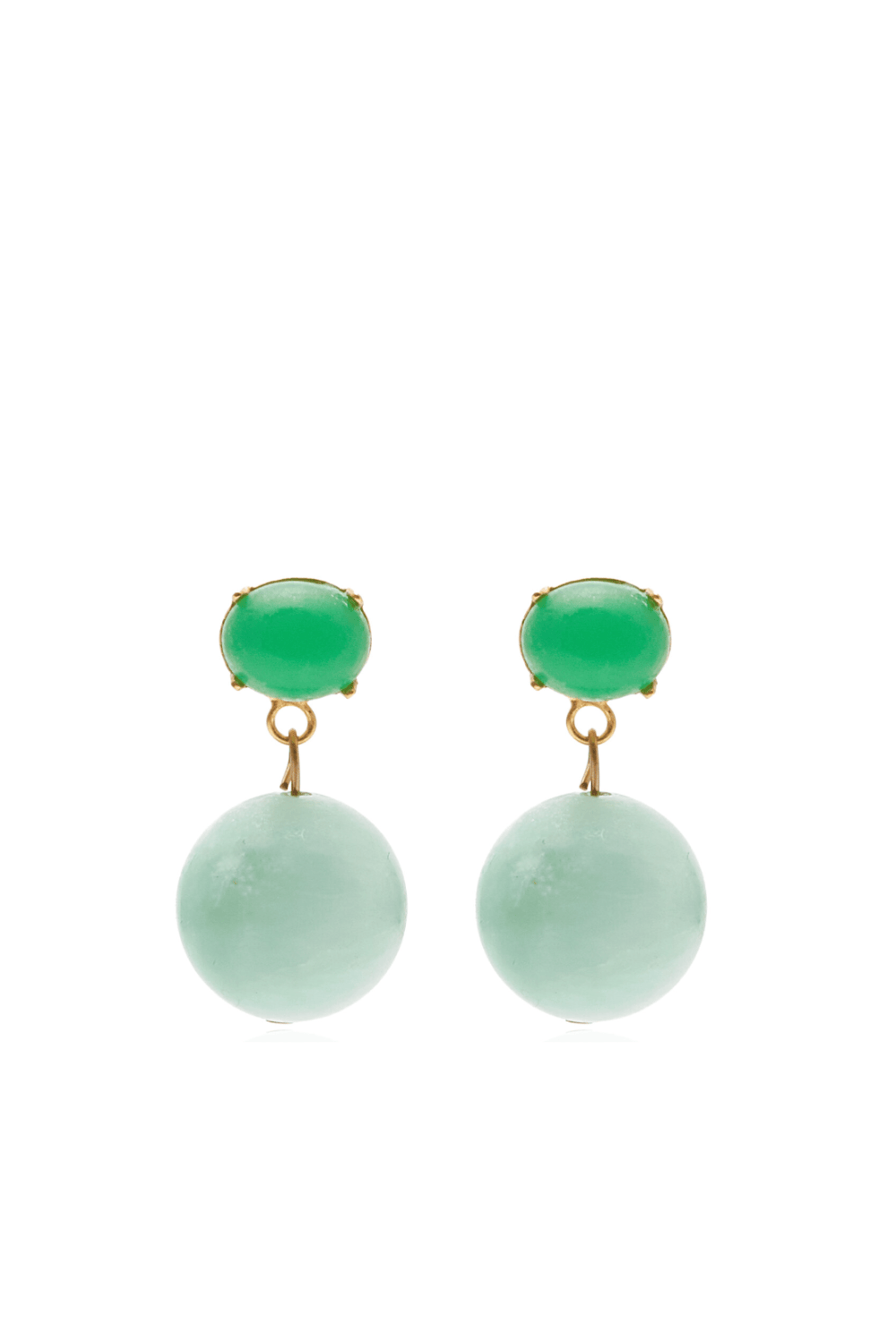 Jennifer Behr Everly Jadeite Stone Drop Earrings