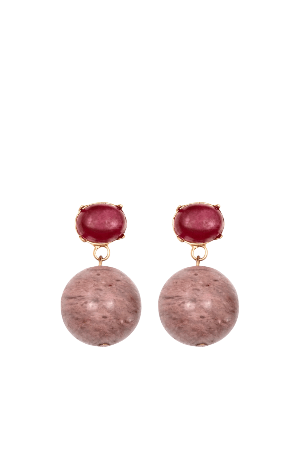 Jennifer Behr Everly Rhodonite Drop Earrings