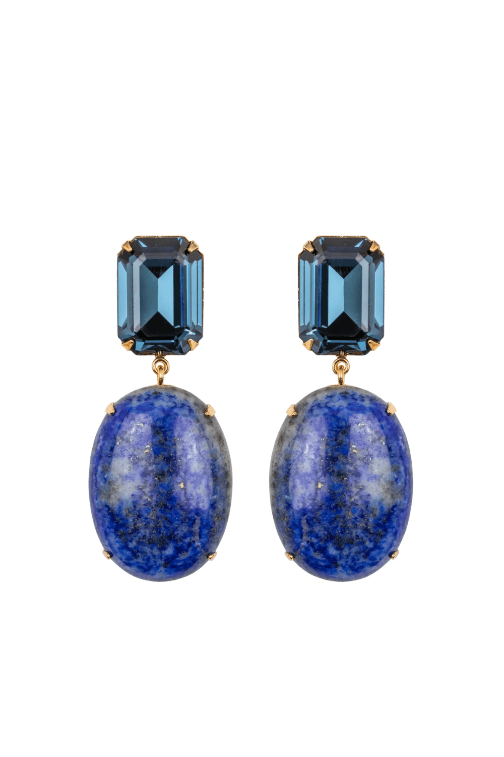 Jennifer Behr Xiomara Lapis Blue Drop Earrings