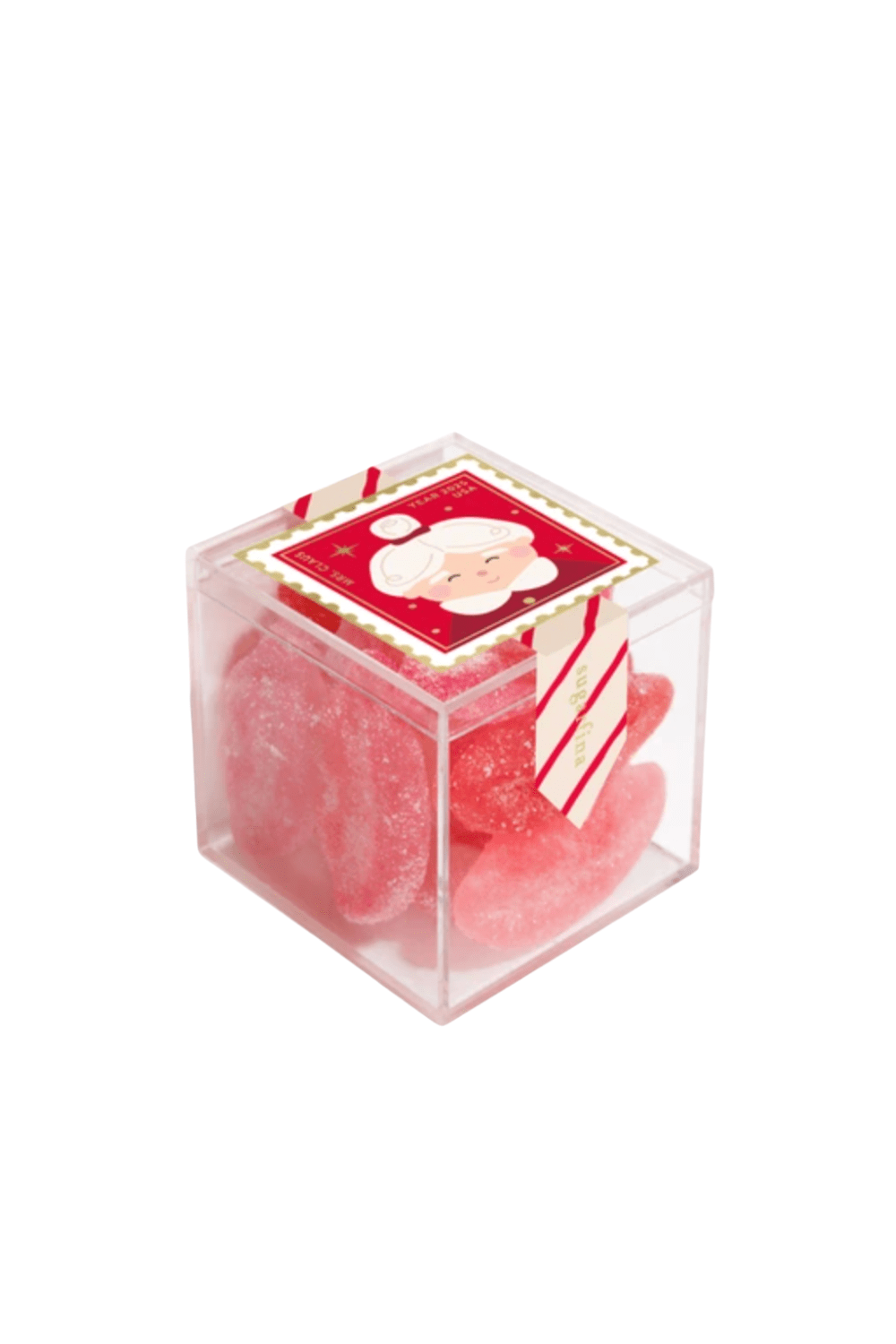 sugarfina Mrs. Claus Mistletoe Kisses Red White Candy Box