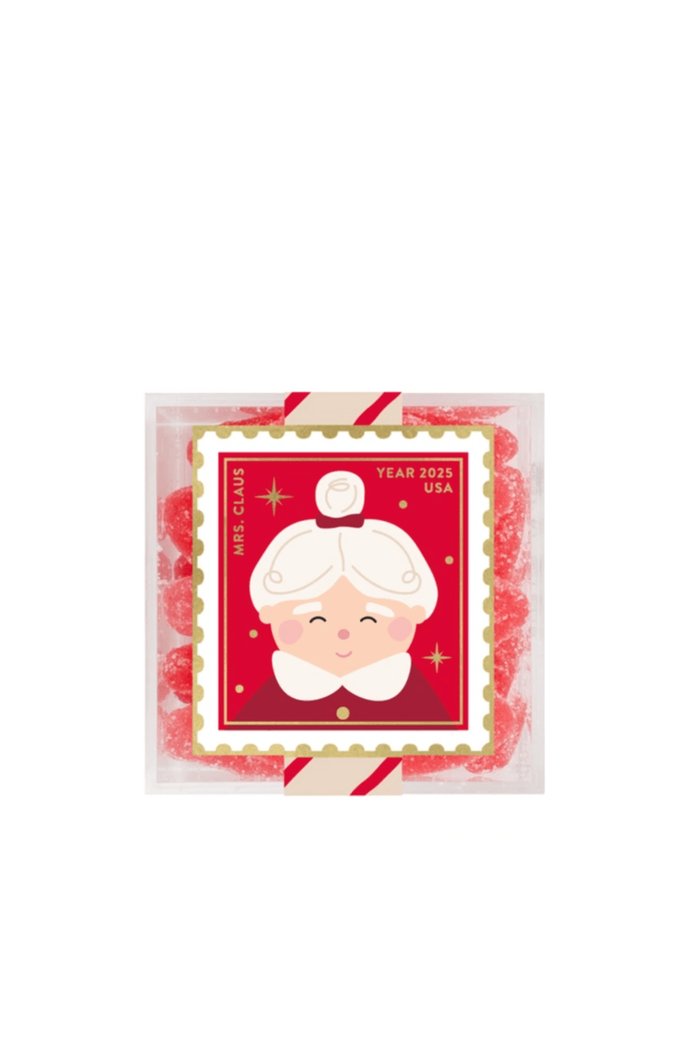 sugarfina Mrs. Claus Mistletoe Kisses Red White Candy Box
