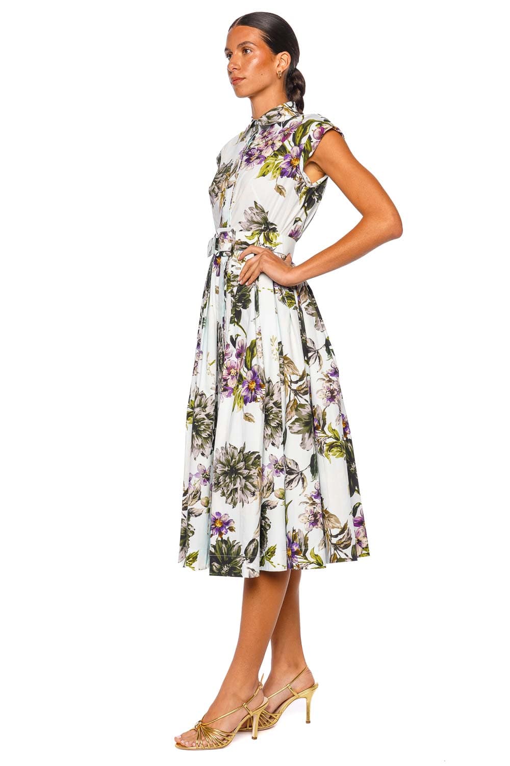 Cara Cara Octavia Margaux Bloom Belted Midi Dress
