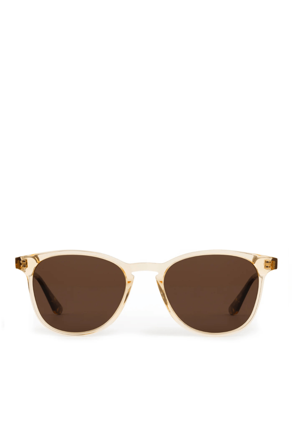 KREWE Olivier Champagne Sunglasses with Tortoise Polarized Lenses