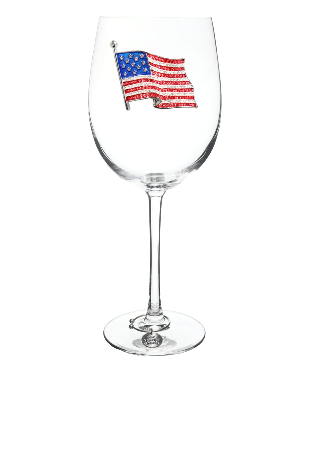 The Queens’ Jewels American Flag Jewel Stemmed Wine Glass