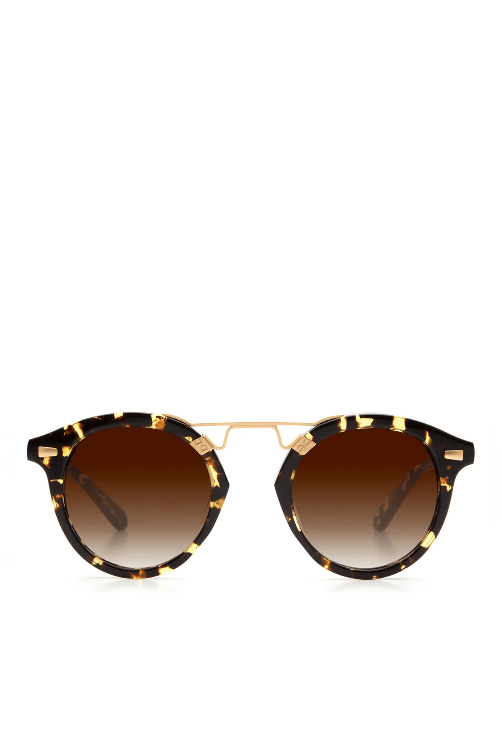 KREWE STL II Sunglasses Tortoiseshell Frame Gold Details