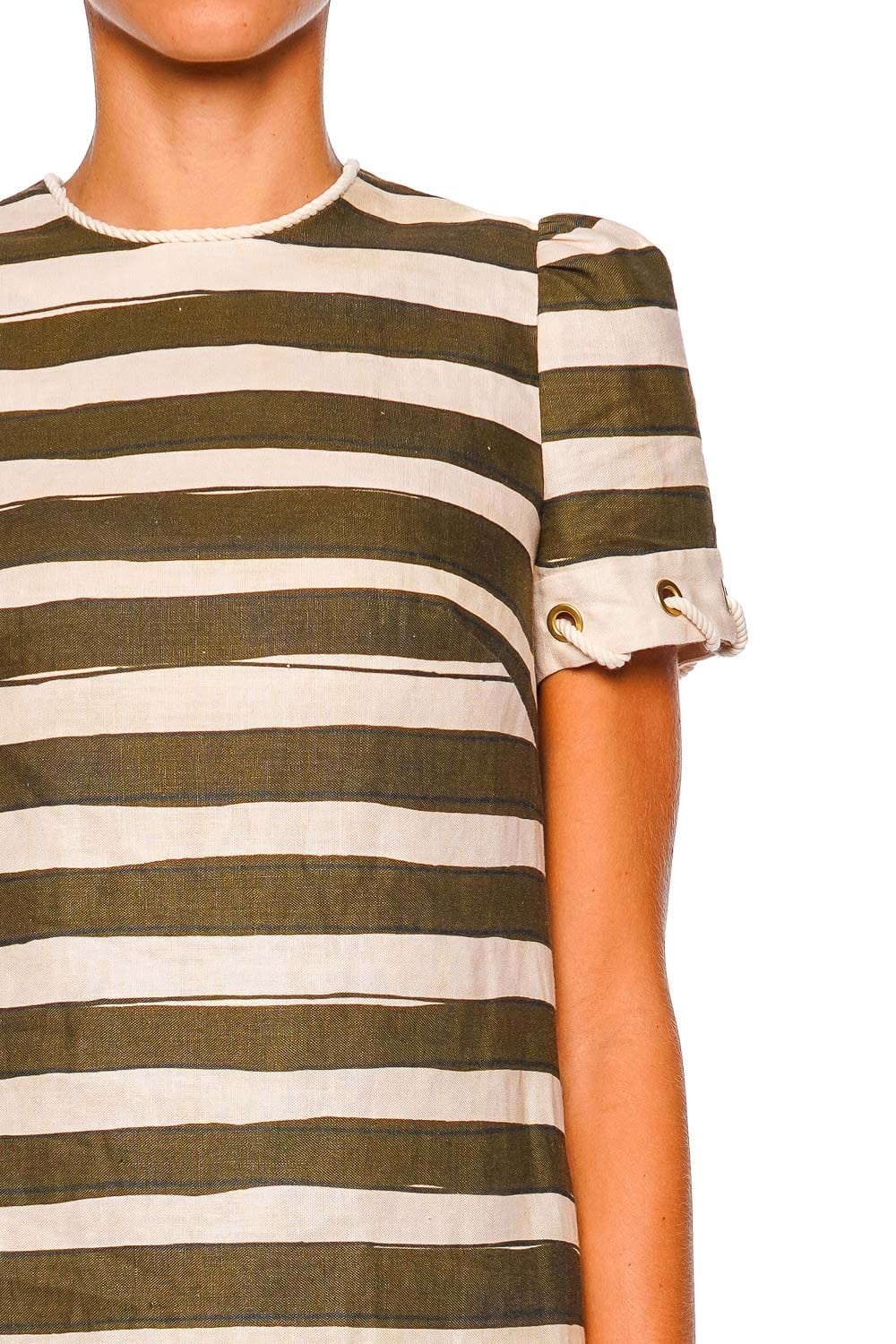 ZIMMERMANN Rebellion Stripe Rope Trim Mini Dress