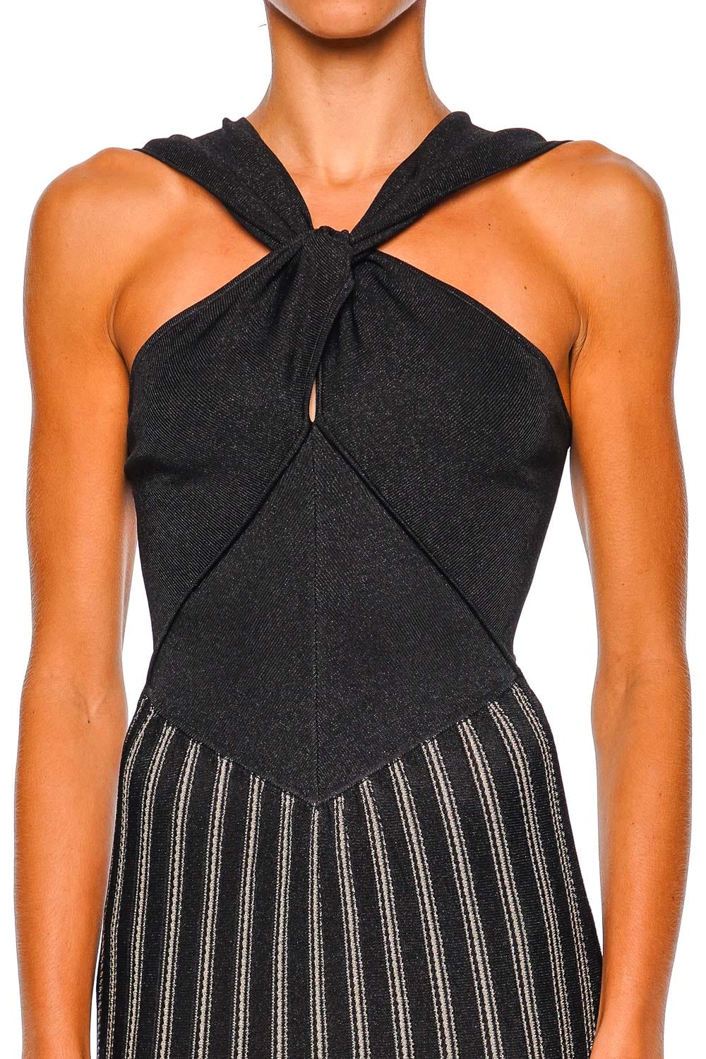 ZIMMERMANN Rebellion Striped Halter Knit Maxi Dress