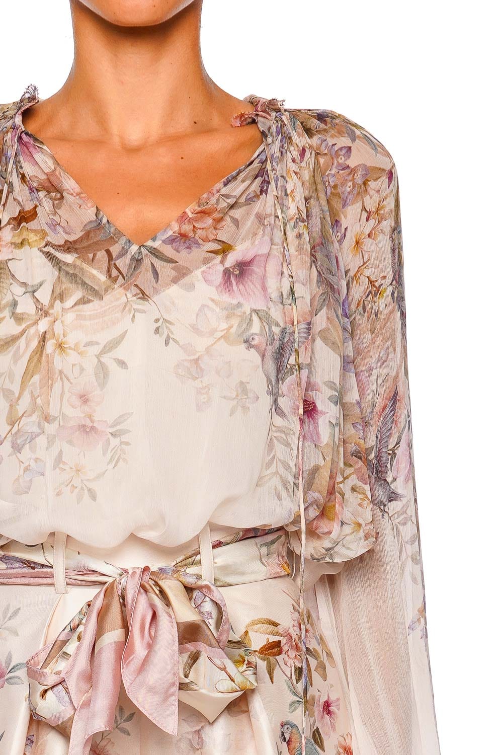 ZIMMERMANN Rebellion Cream Aviary Billow Sleeve Blouse