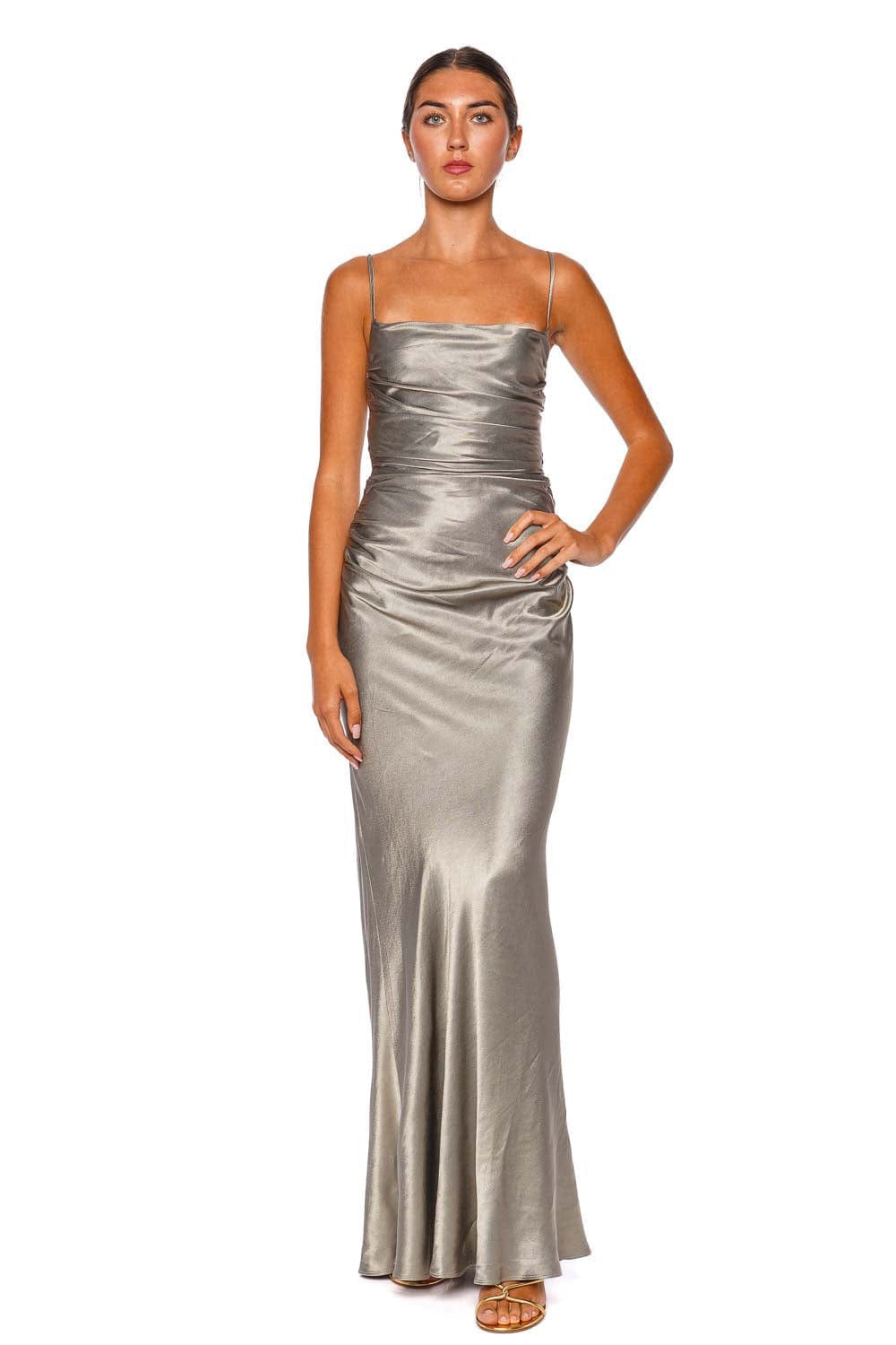 Shona Joy La Lune Sage Lace Back Maxi Dress