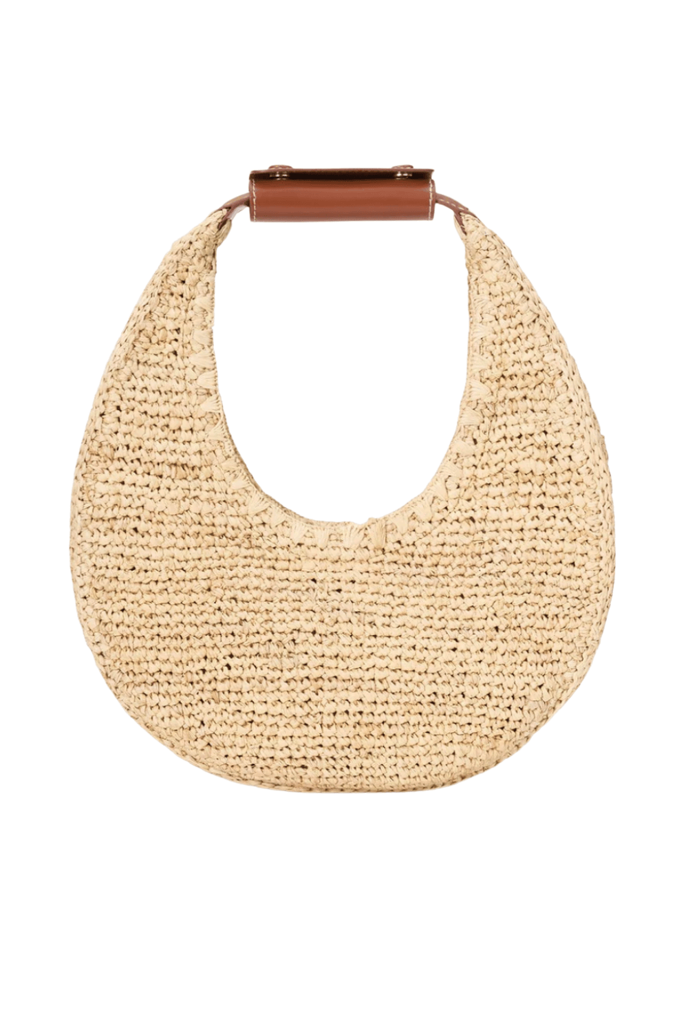 Staud Moon Natural Tan Raffia Tote Bag