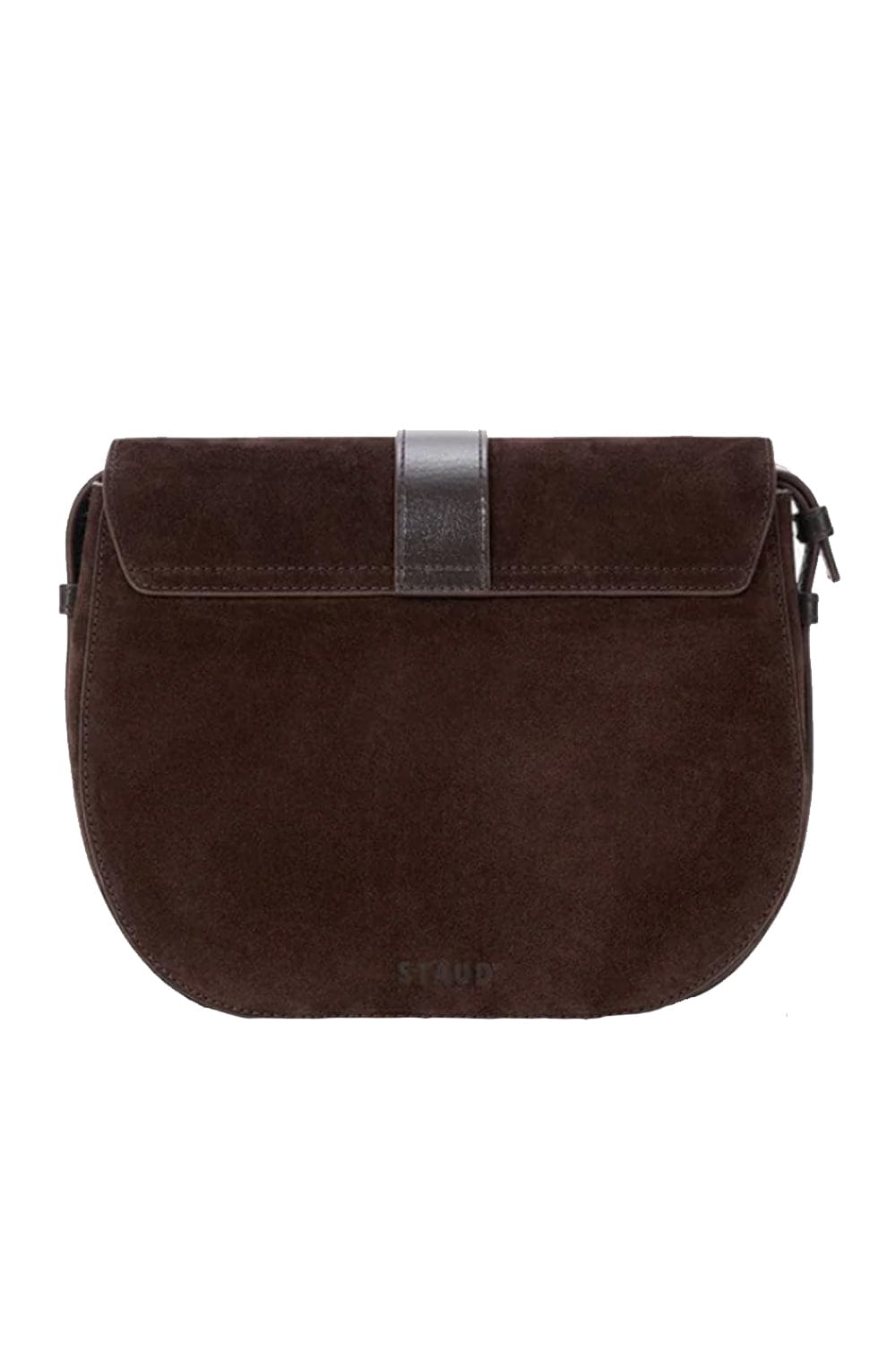 Staud Bella Truffle Suede Leather Saddle Bag