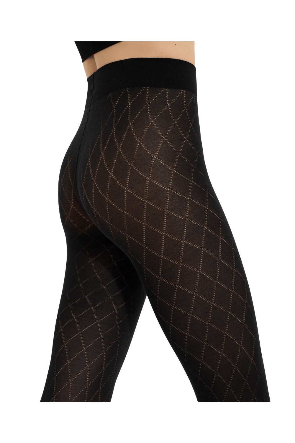Wolford Black Diamond Jacquard Knit Tights