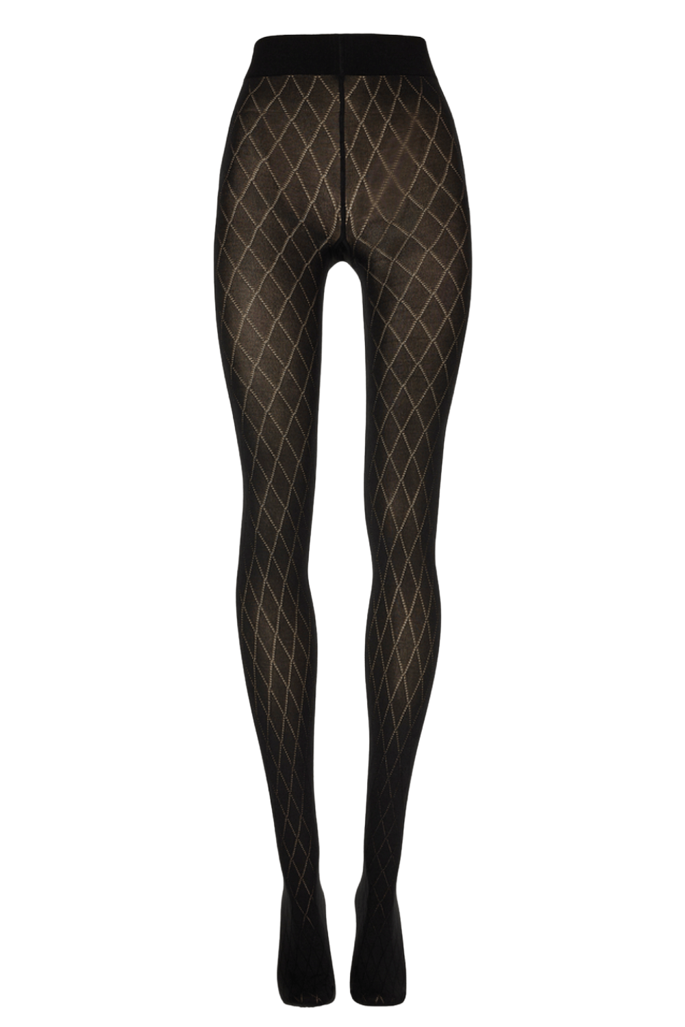 Wolford Black Diamond Jacquard Knit Tights