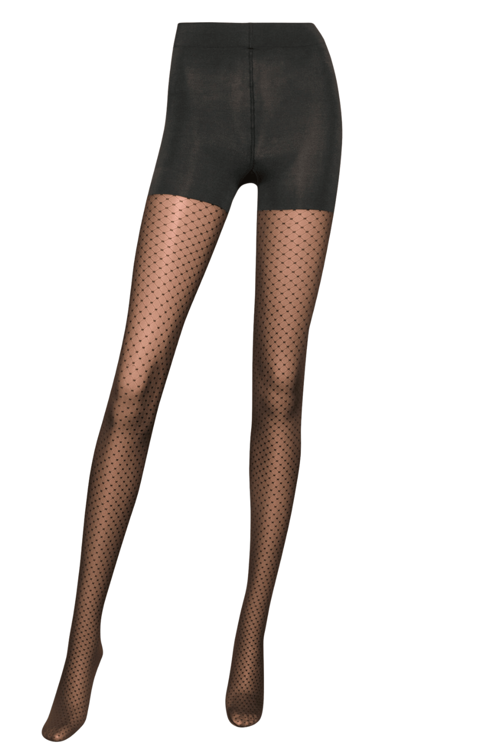 Wolford Black Control Geometric Dot Tights