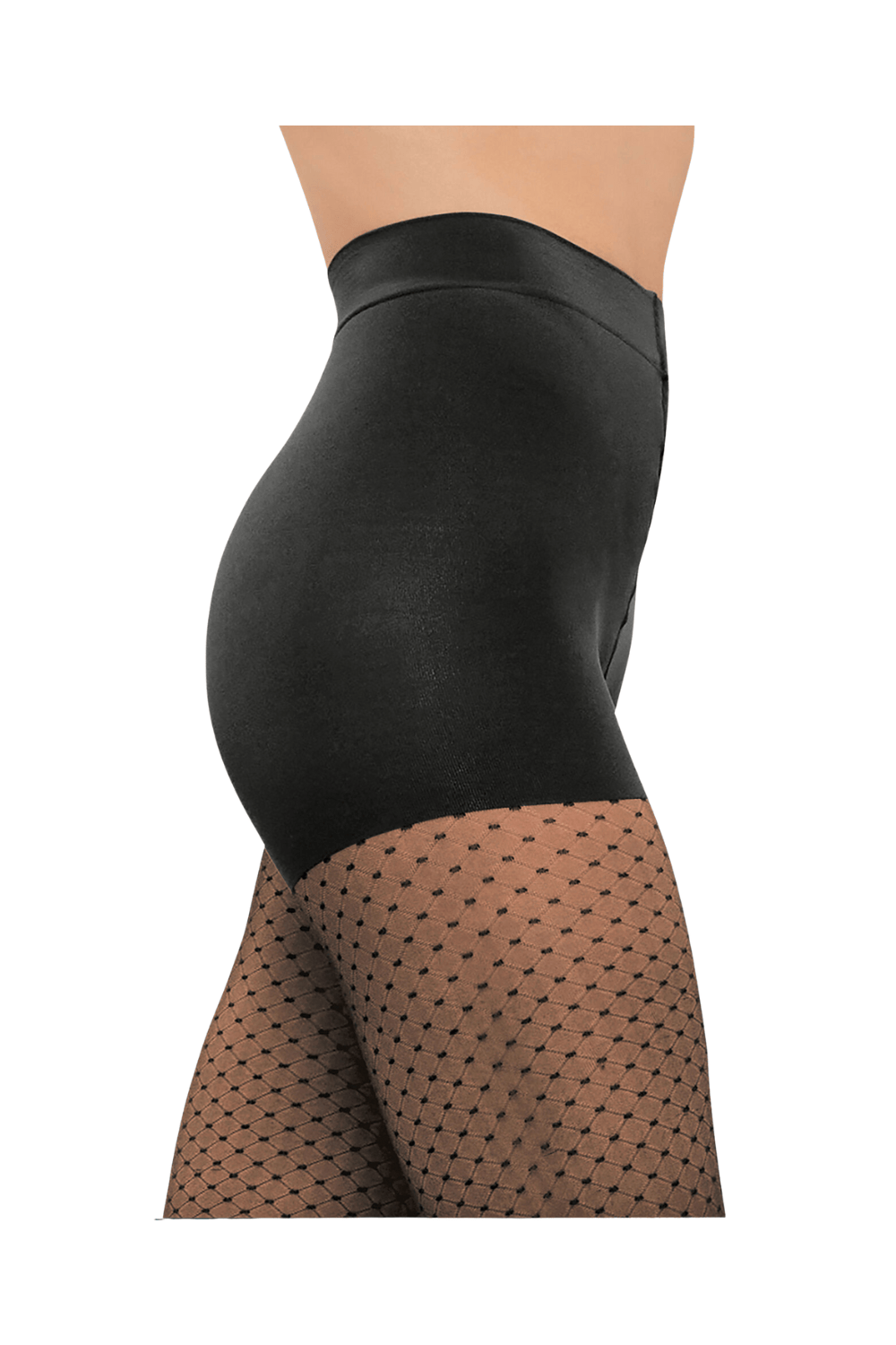 Wolford Black Control Geometric Dot Tights