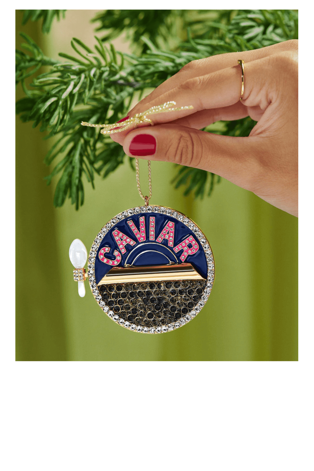 BaubleBar Luxe Little Spoonfuls Multi-Color Caviar Ornament